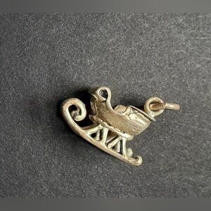 Sterling Silver Sleigh Charm Pendant